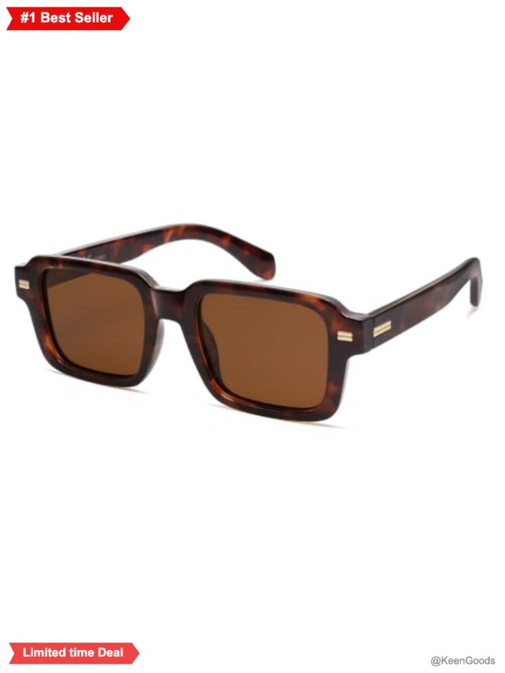 Retro Chunky Square Polarized Sunglasses UV400 TAC Lenses Full-Frame
